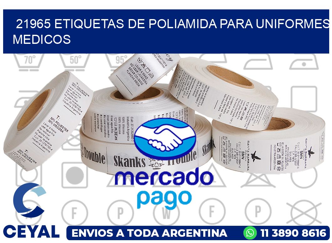 21965 Etiquetas de poliamida para uniformes medicos