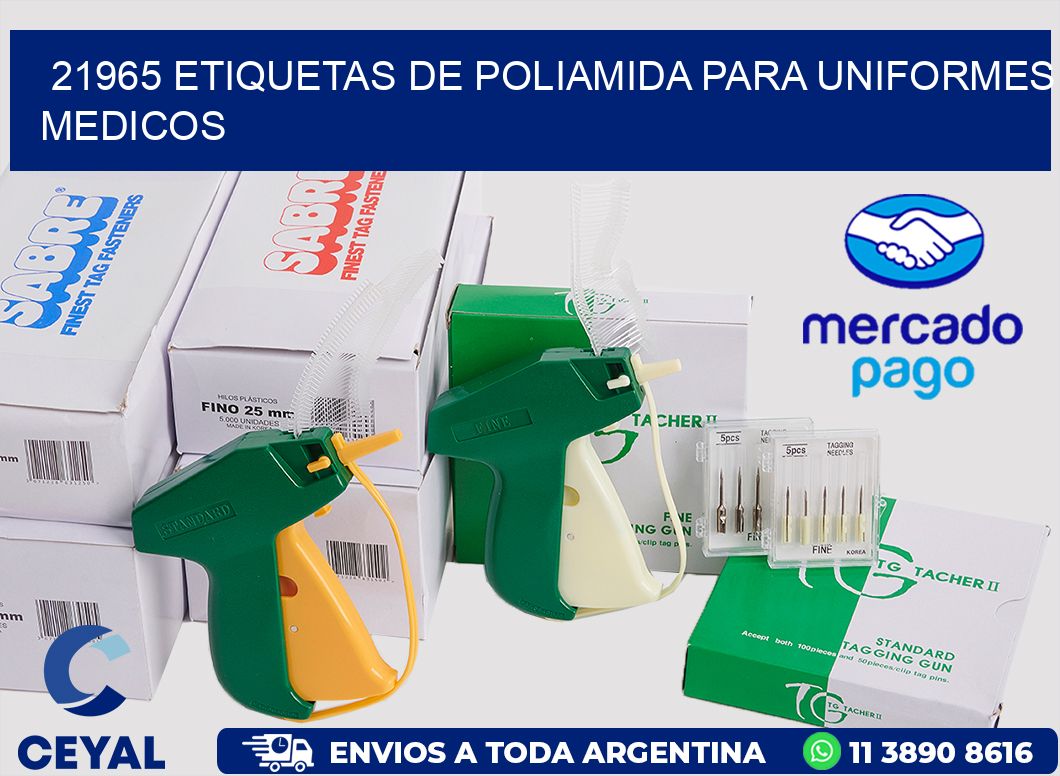 21965 Etiquetas de poliamida para uniformes medicos