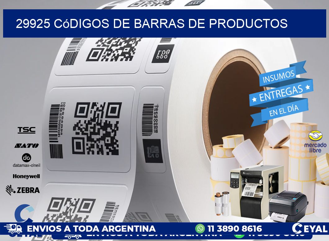 29925 Códigos de barras de productos