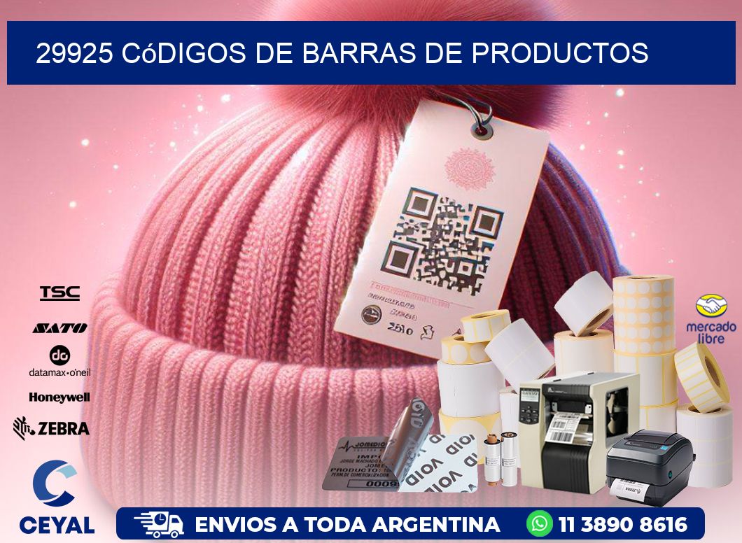 29925 Códigos de barras de productos