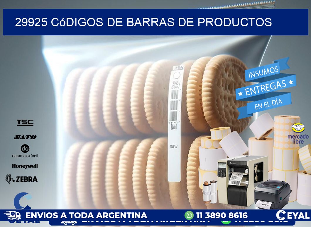 29925 Códigos de barras de productos