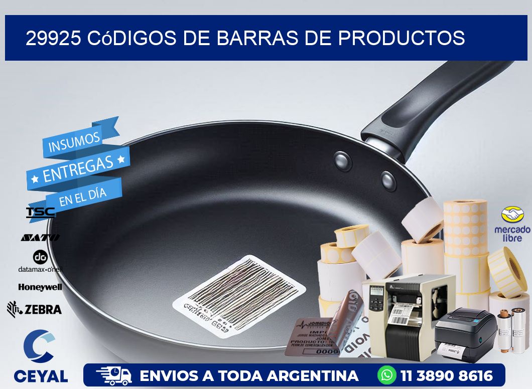 29925 Códigos de barras de productos