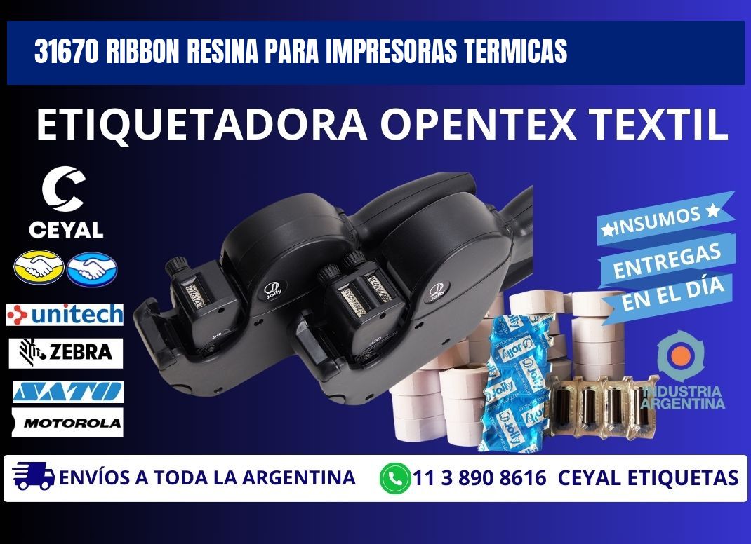 31670 ribbon resina para impresoras termicas