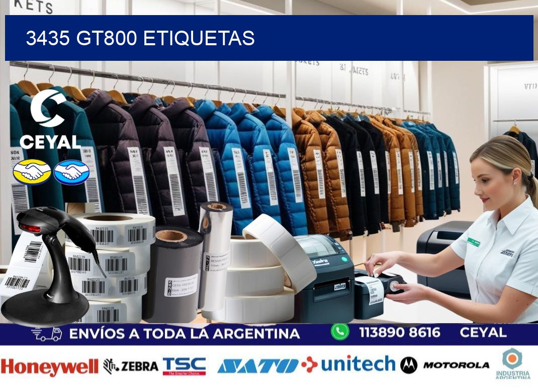 3435 GT800 etiquetas