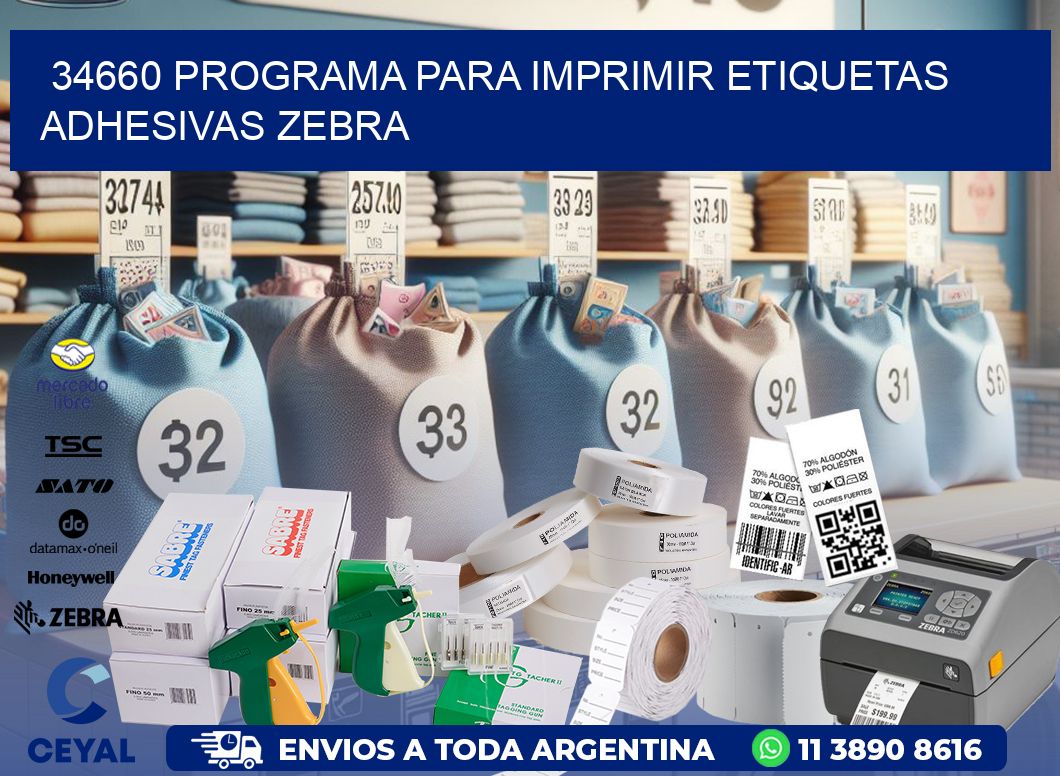 34660 Programa para imprimir etiquetas adhesivas zebra