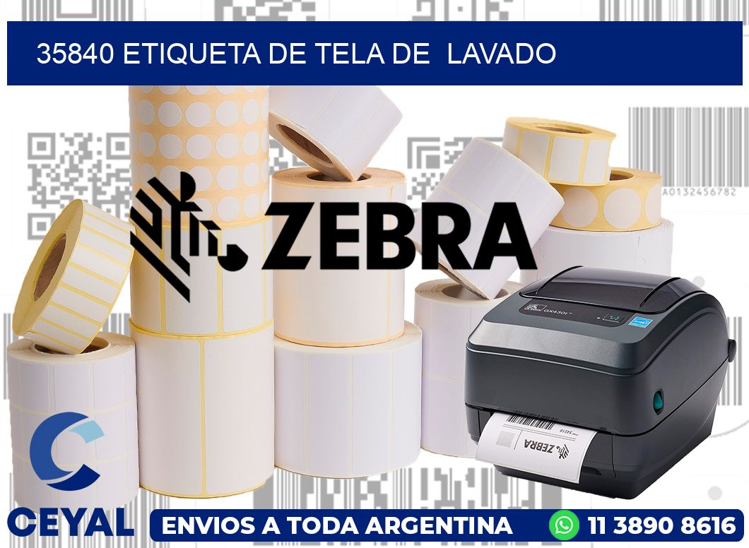 35840 etiqueta de tela de  lavado