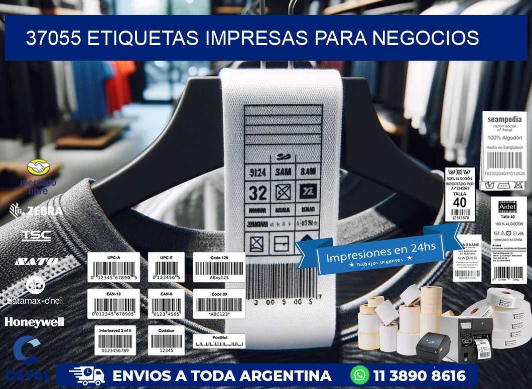 37055 etiquetas impresas para negocios