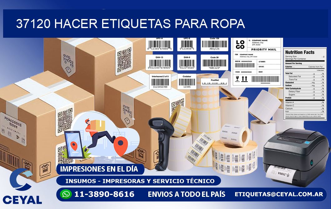 37120 Hacer etiquetas para ropa