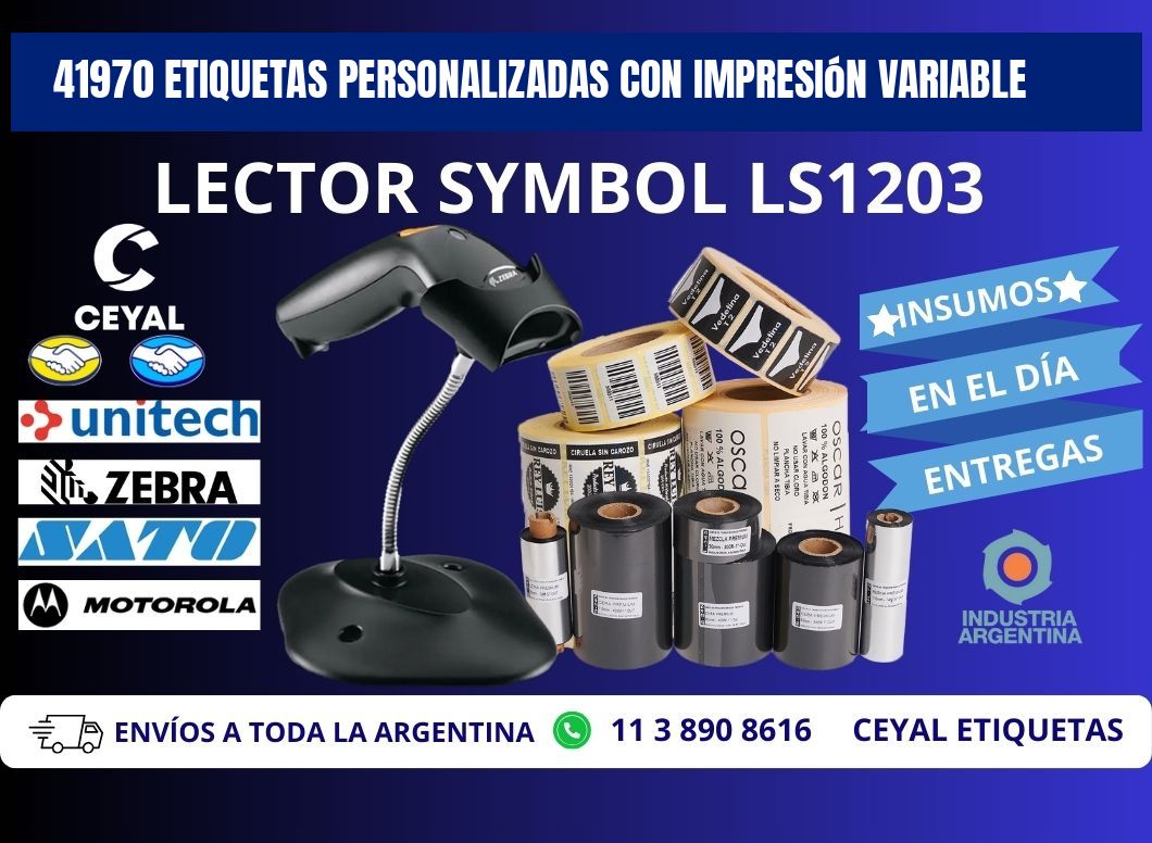 41970 etiquetas personalizadas con impresión variable