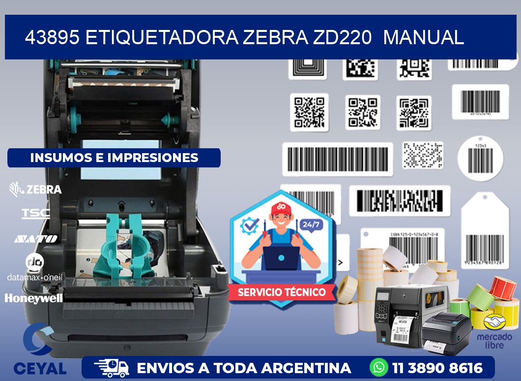 43895 Etiquetadora Zebra ZD220  manual