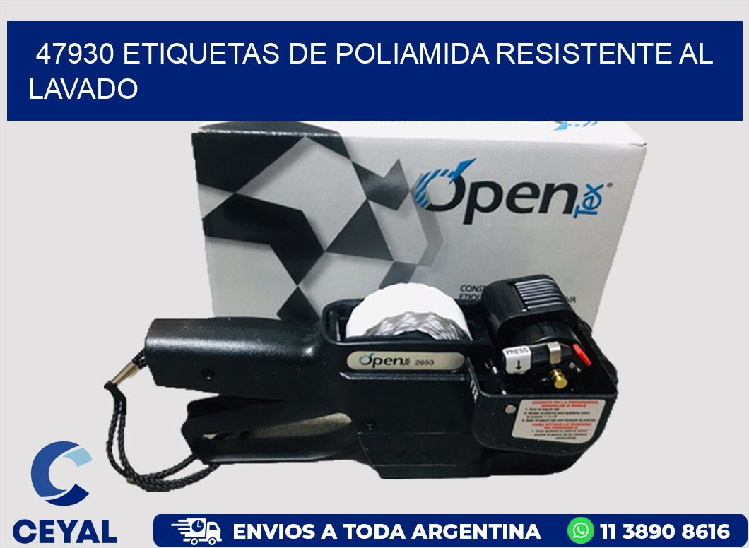 47930 Etiquetas de poliamida resistente al lavado