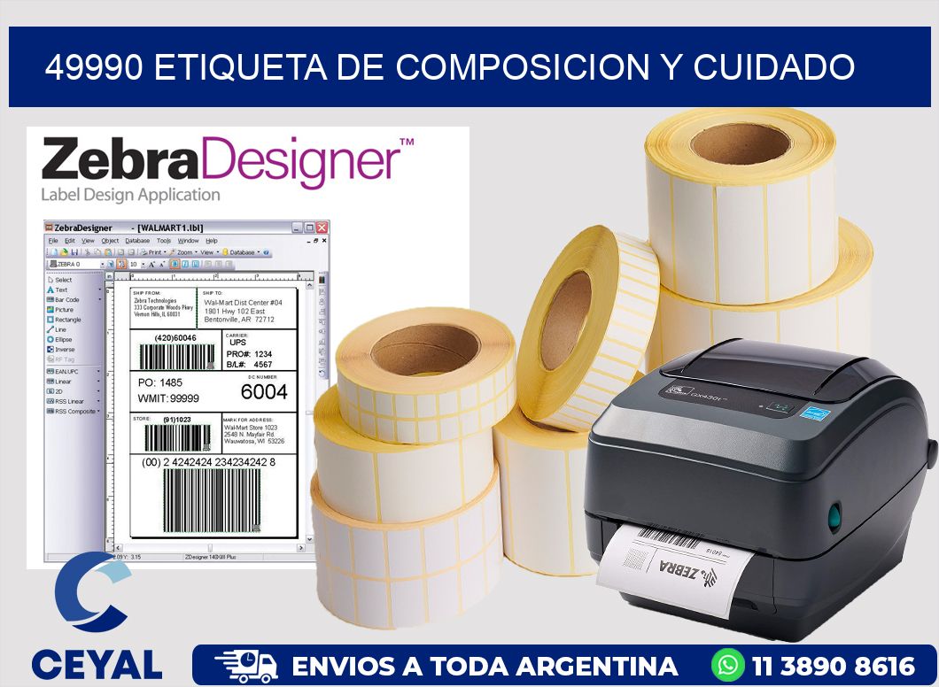 49990 etiqueta de composicion y cuidado