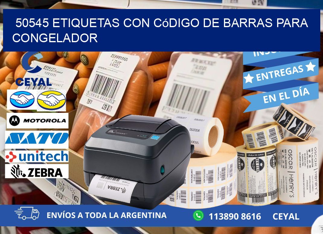 50545 Etiquetas con código de barras para congelador