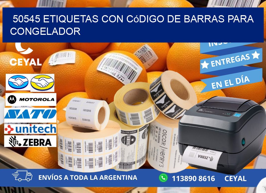 50545 Etiquetas con código de barras para congelador