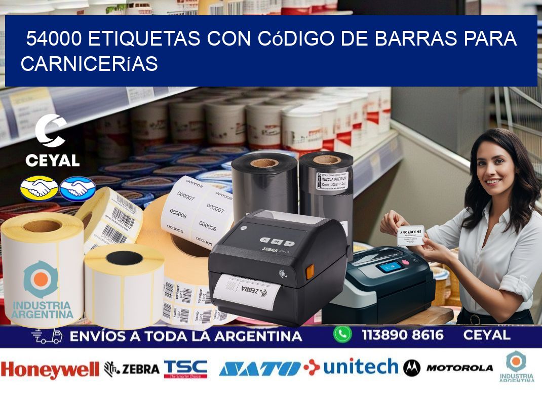 54000 etiquetas con código de barras para carnicerías