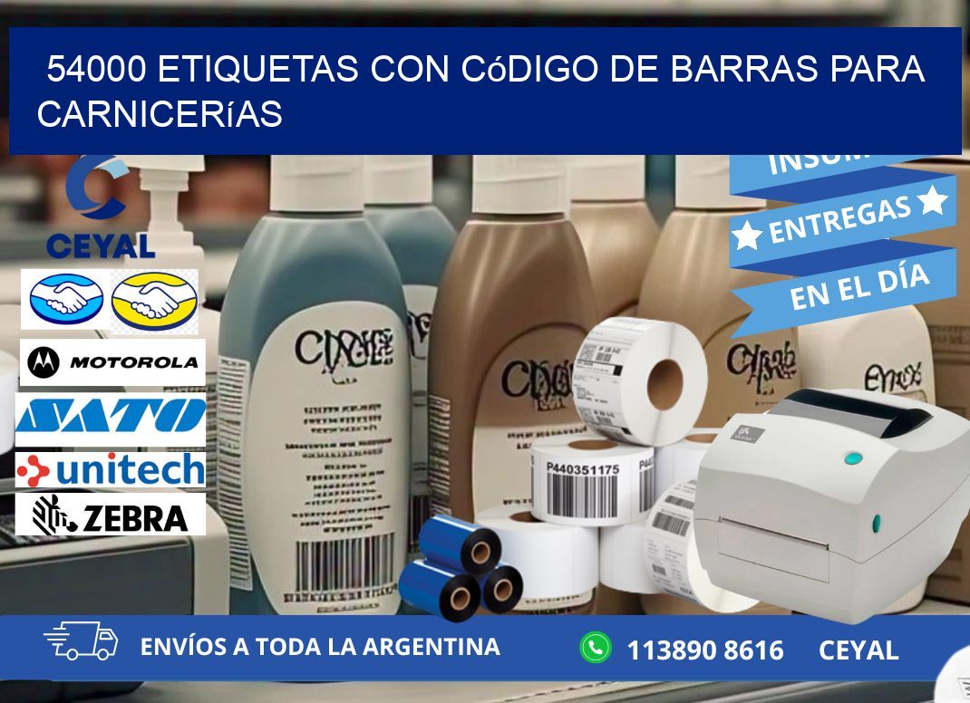54000 etiquetas con código de barras para carnicerías