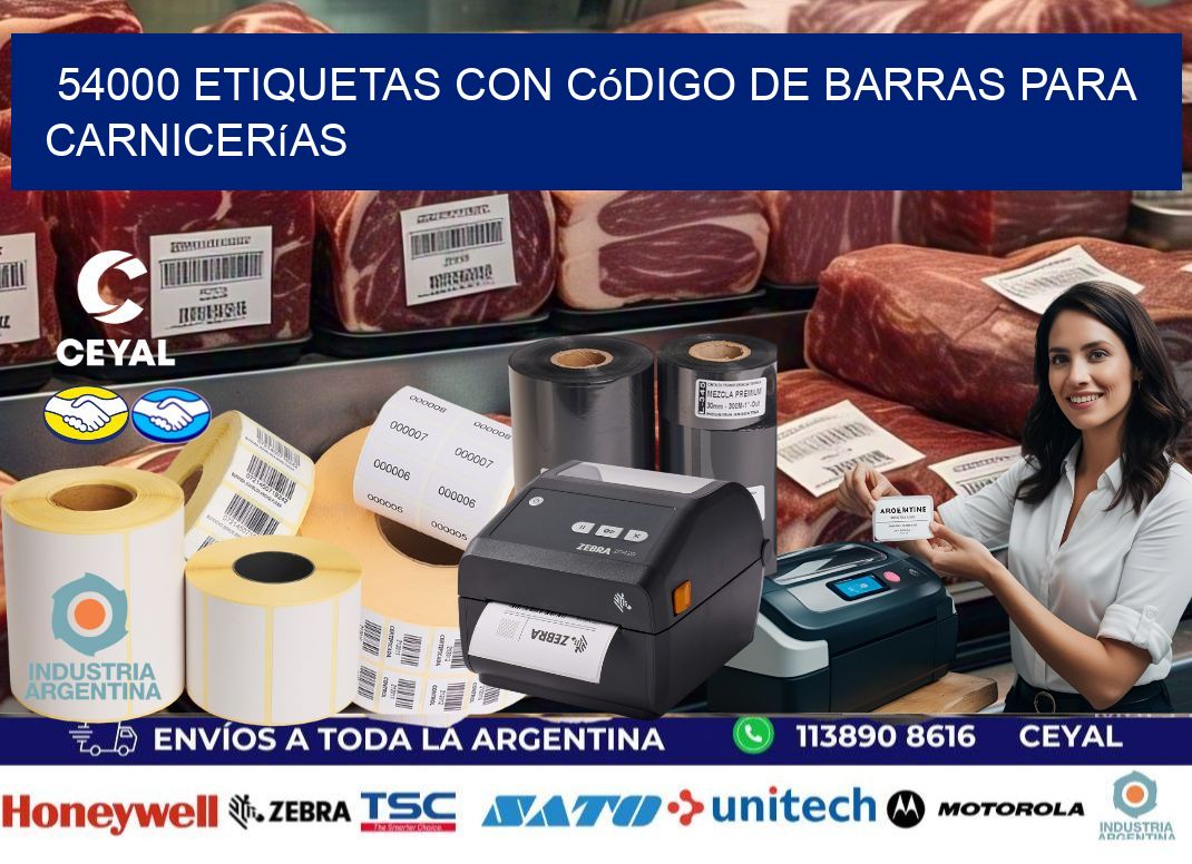 54000 etiquetas con código de barras para carnicerías