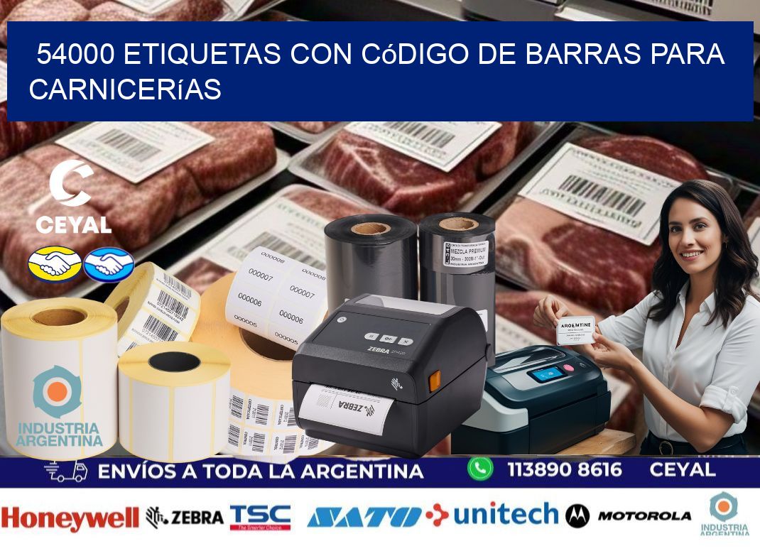 54000 etiquetas con código de barras para carnicerías