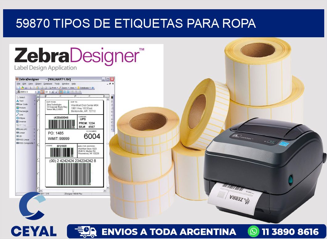 59870 tipos de etiquetas para ropa