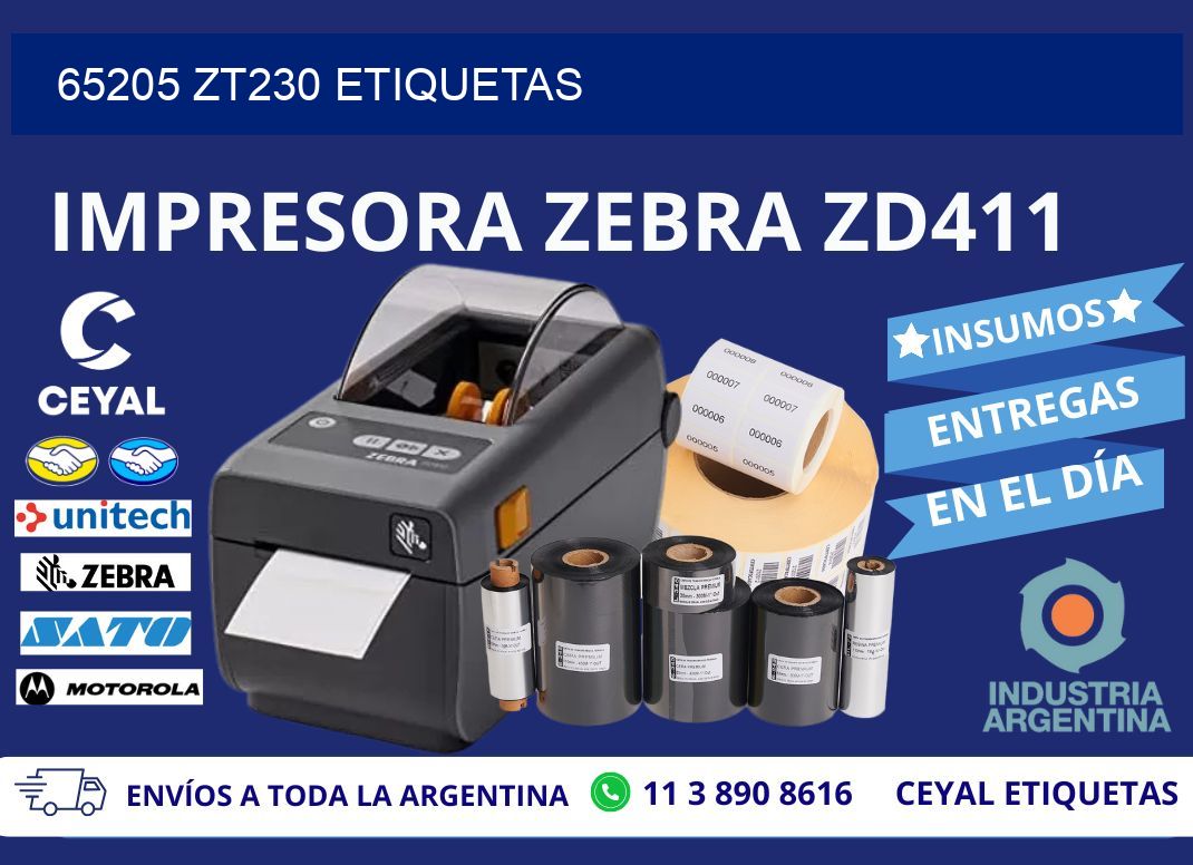 65205 ZT230 etiquetas