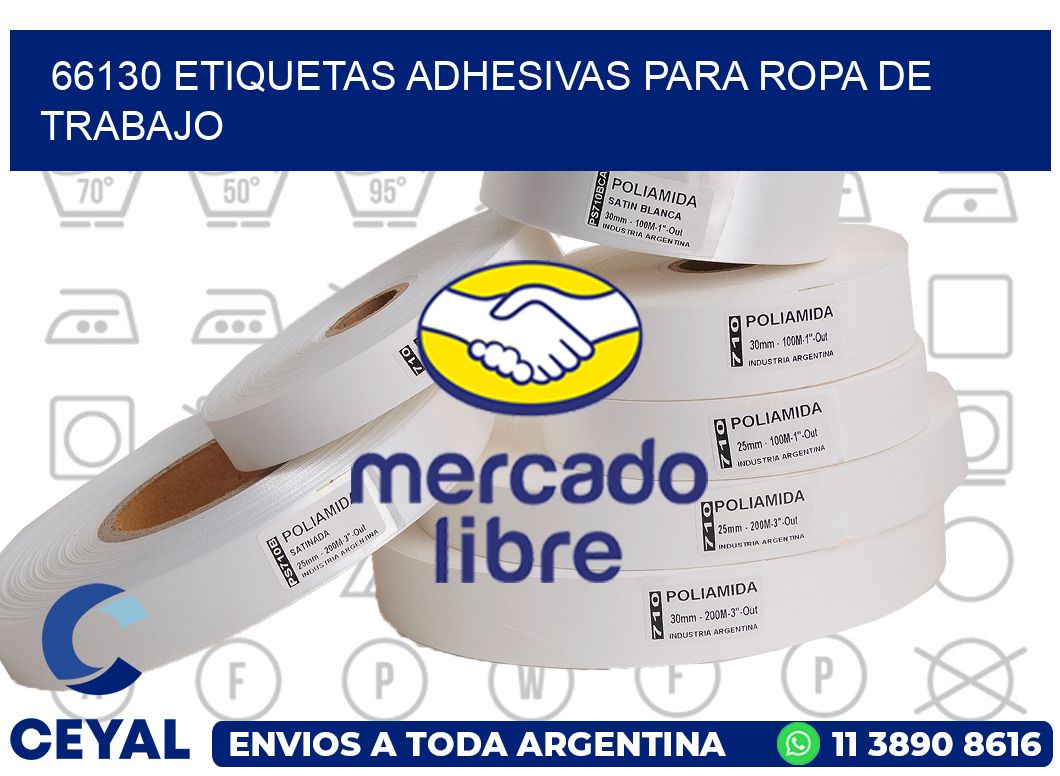 66130 Etiquetas adhesivas para ropa de trabajo