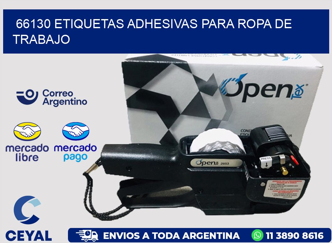 66130 Etiquetas adhesivas para ropa de trabajo