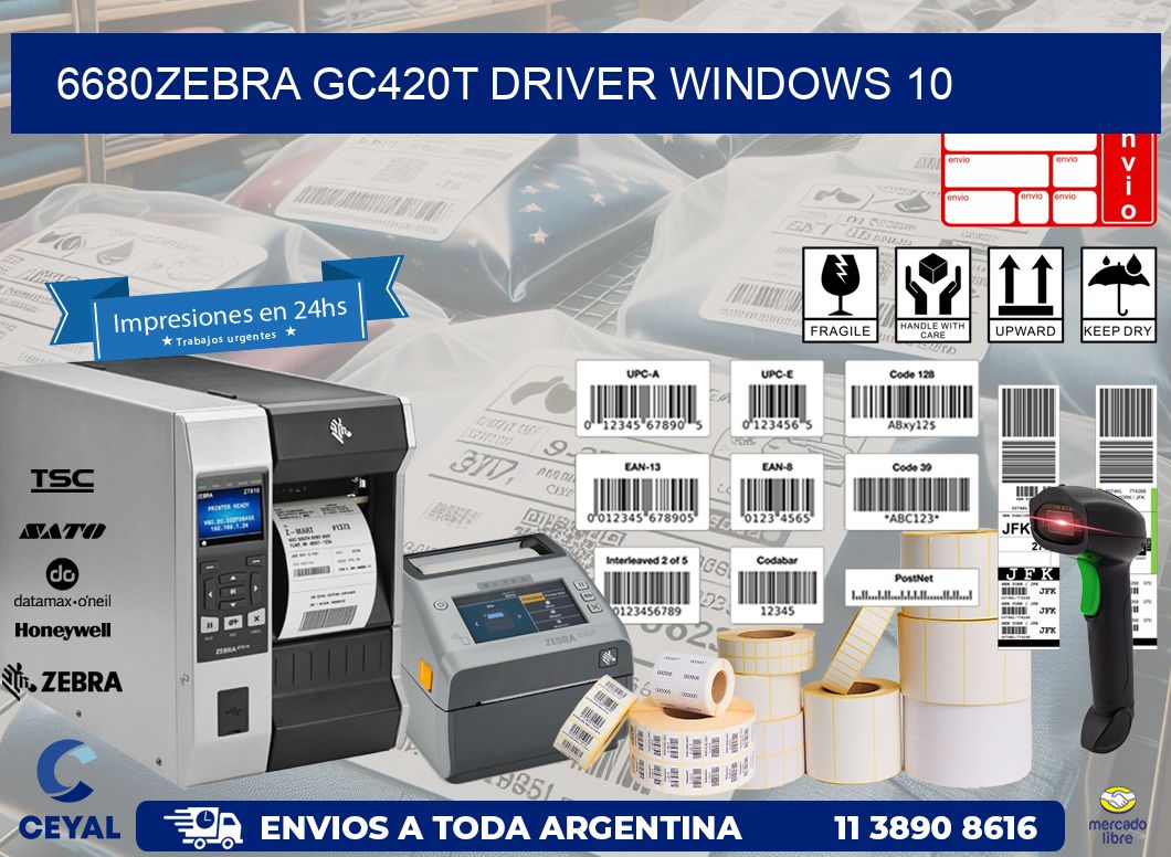 6680Zebra GC420t driver Windows 10