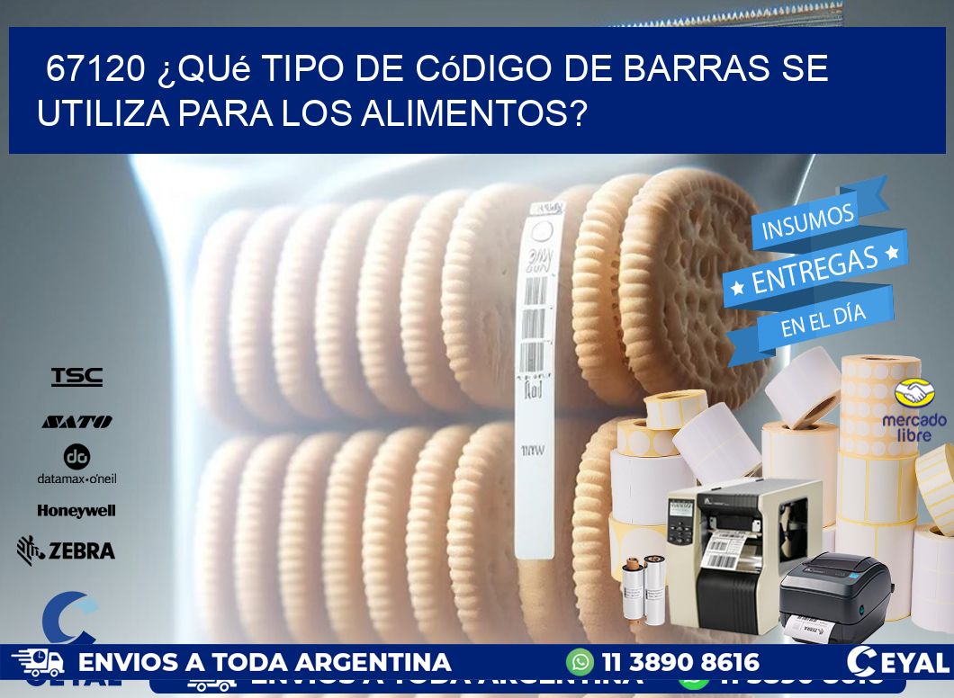 67120 ¿Qué tipo de código de barras se utiliza para los alimentos?