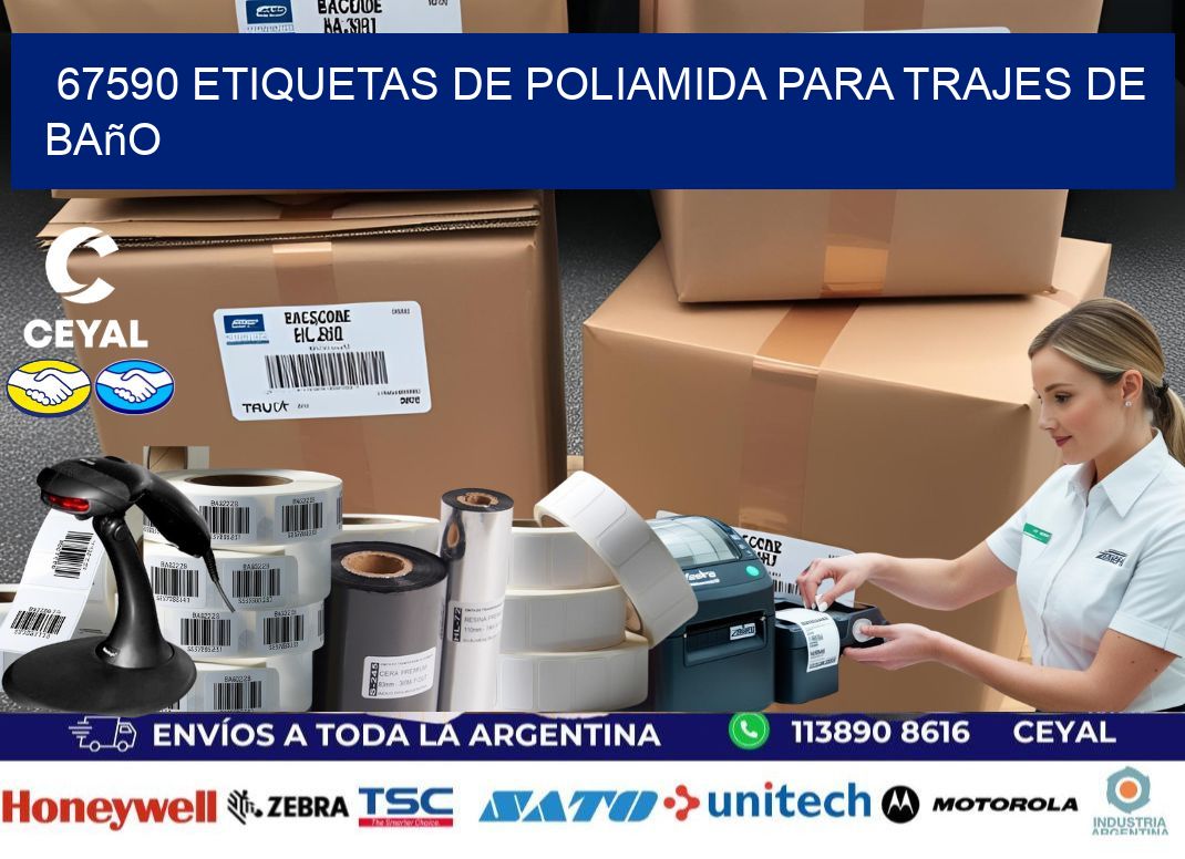 67590 etiquetas de poliamida para trajes de baño