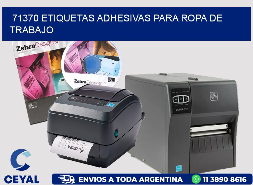 71370 Etiquetas adhesivas para ropa de trabajo
