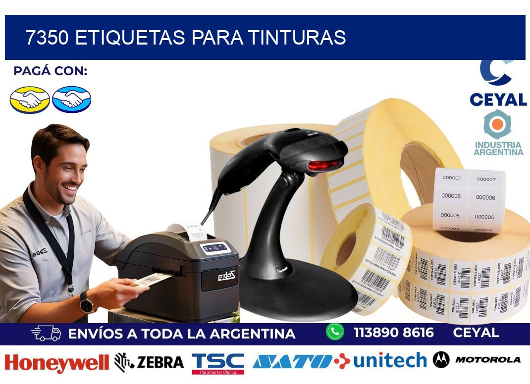 7350 Etiquetas para tinturas