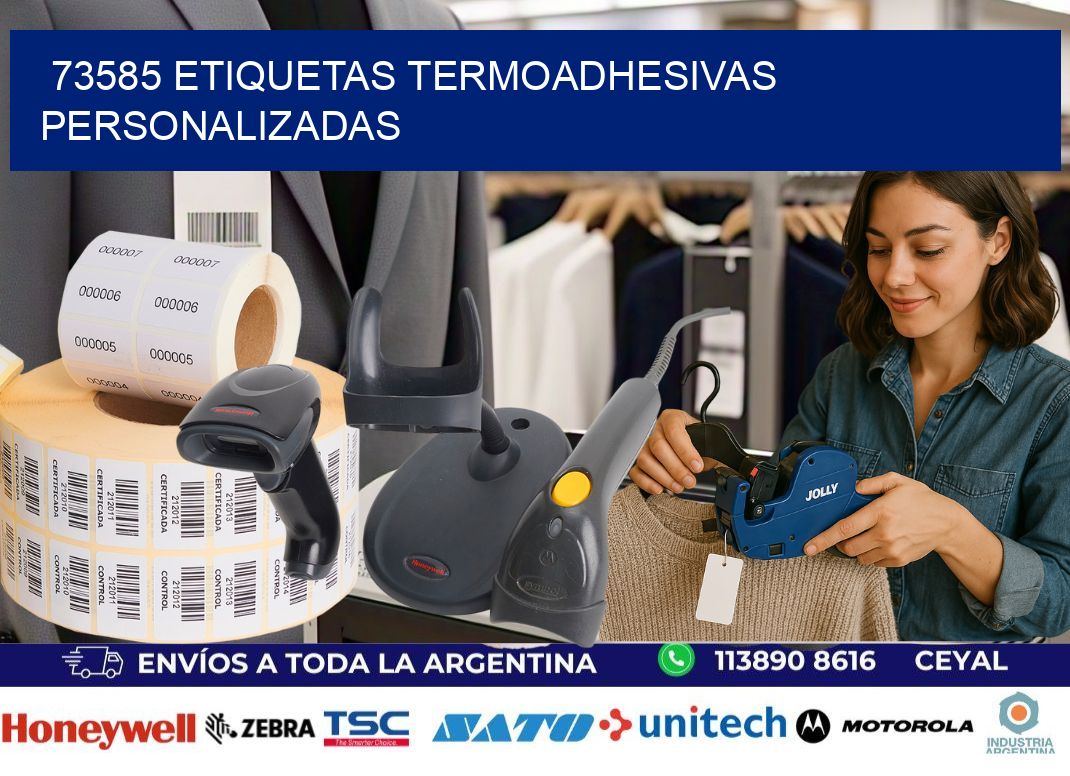 73585 Etiquetas termoadhesivas personalizadas