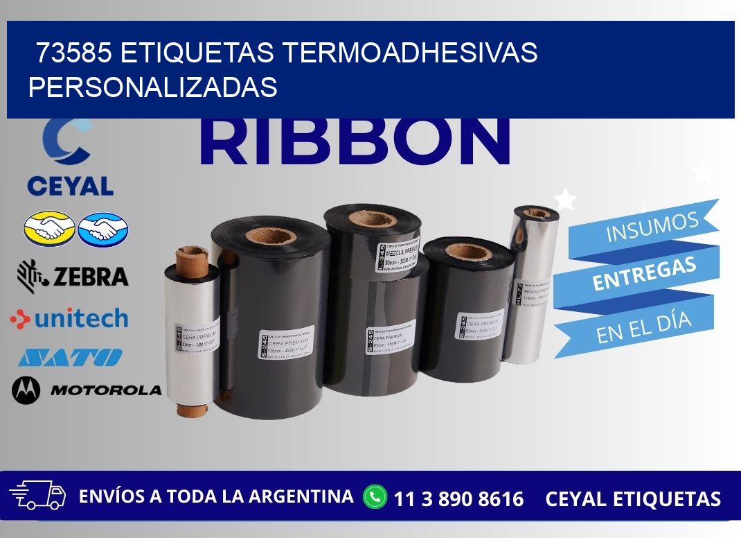 73585 Etiquetas termoadhesivas personalizadas