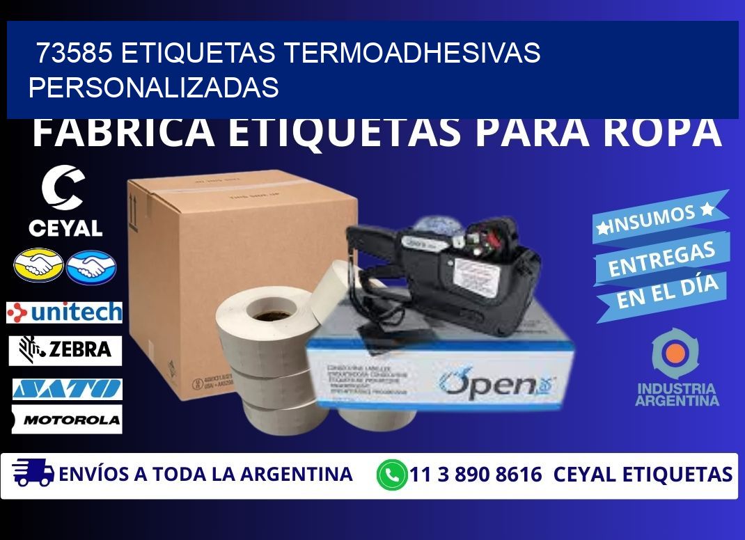 73585 Etiquetas termoadhesivas personalizadas