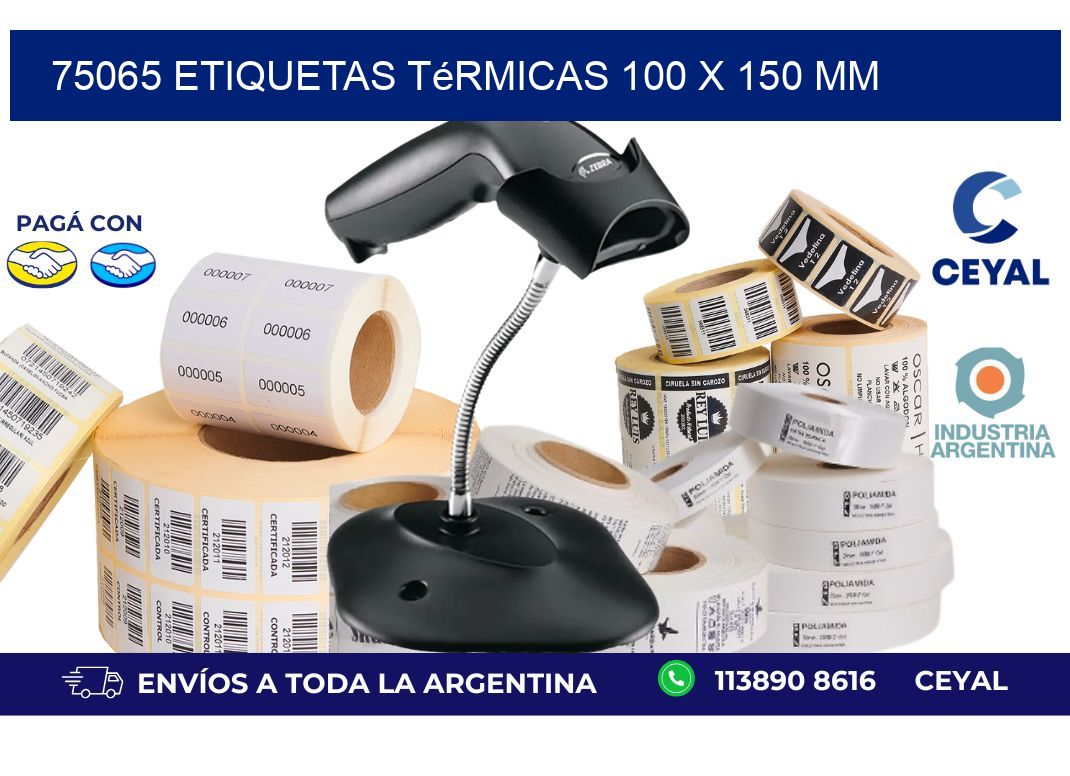 75065 Etiquetas Térmicas 100 X 150 Mm