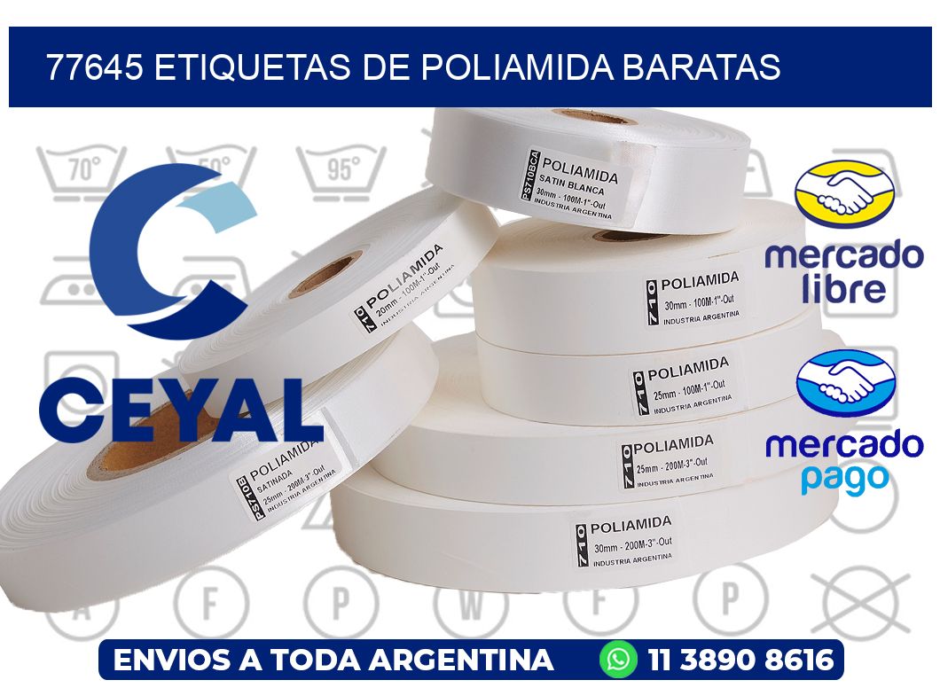 77645 etiquetas de poliamida baratas