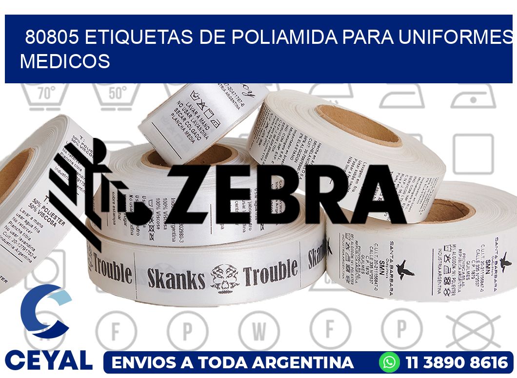 80805 Etiquetas de poliamida para uniformes medicos