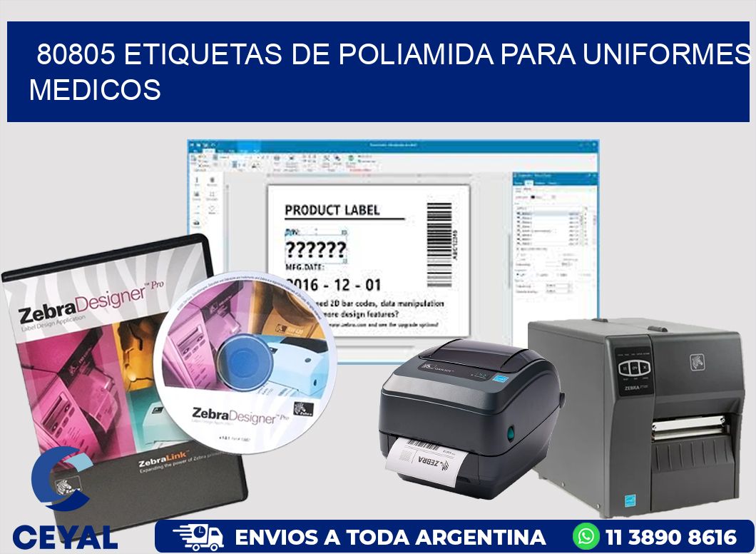 80805 Etiquetas de poliamida para uniformes medicos