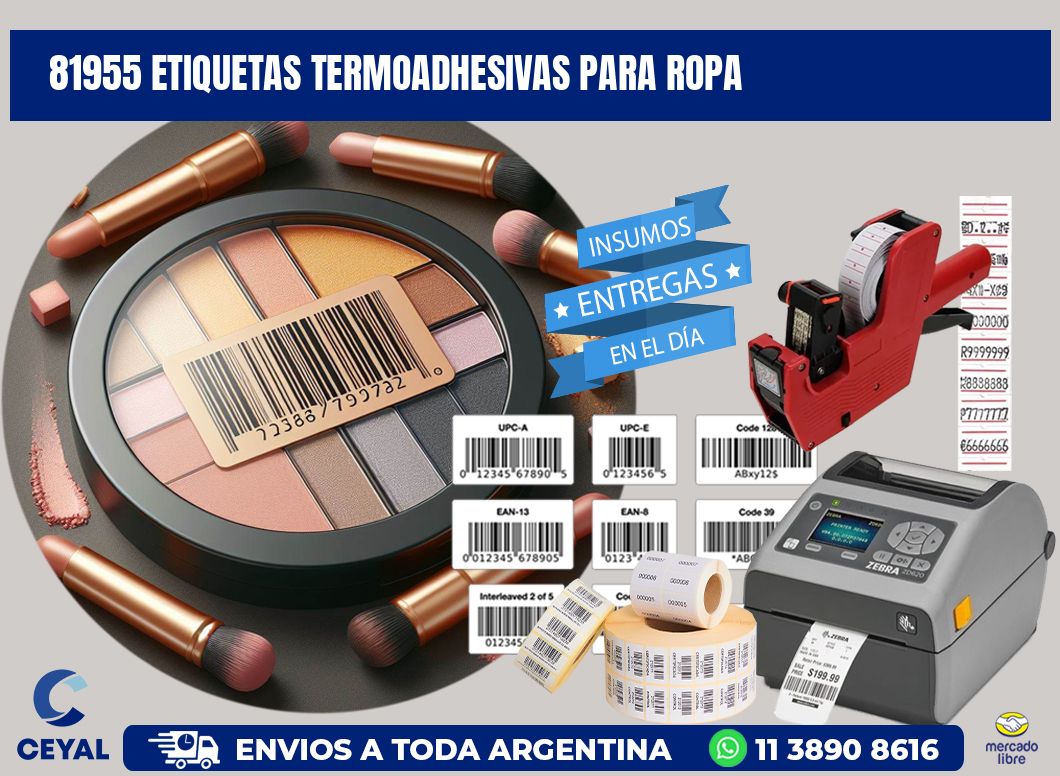 81955 Etiquetas termoadhesivas para ropa