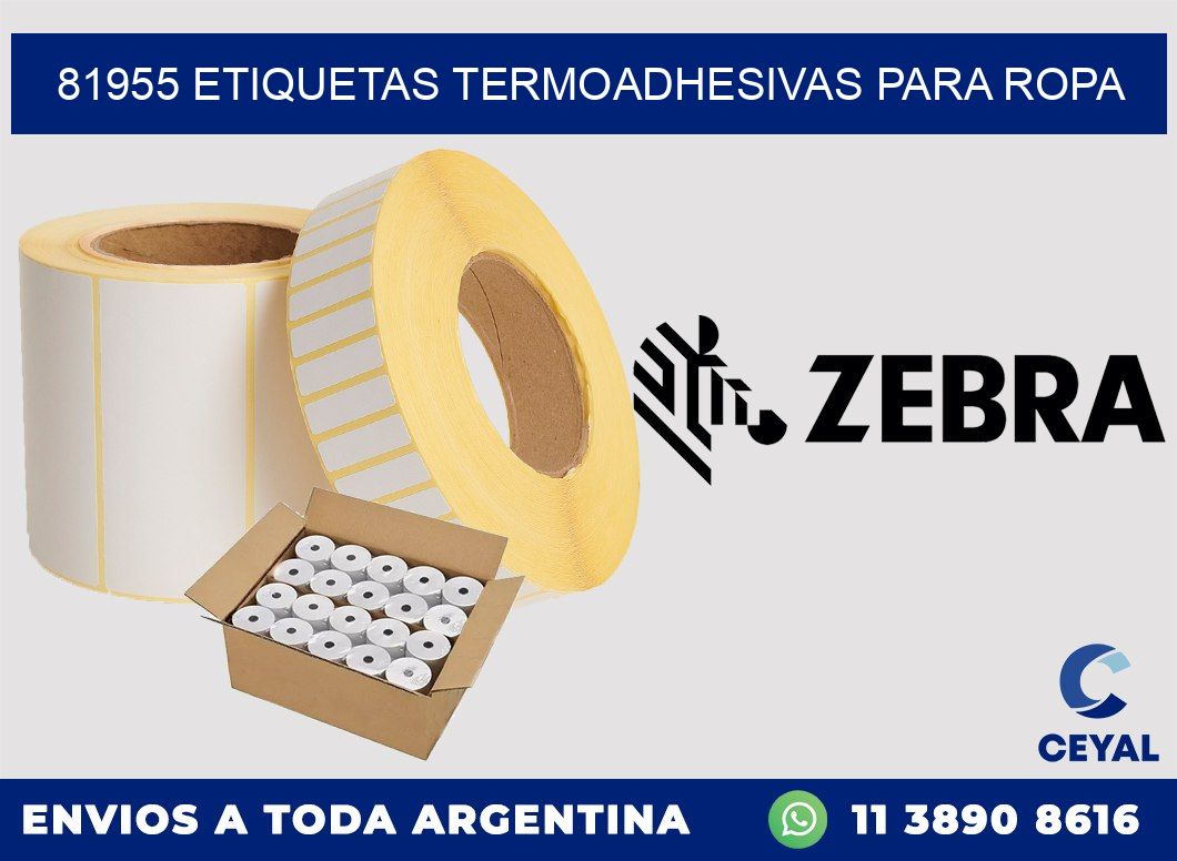 81955 Etiquetas termoadhesivas para ropa