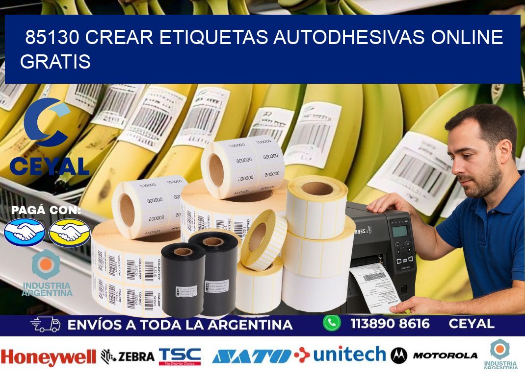 85130 Crear etiquetas autodhesivas online gratis