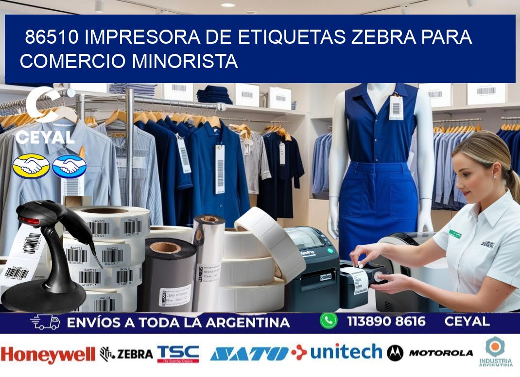 86510 impresora de etiquetas zebra para comercio minorista