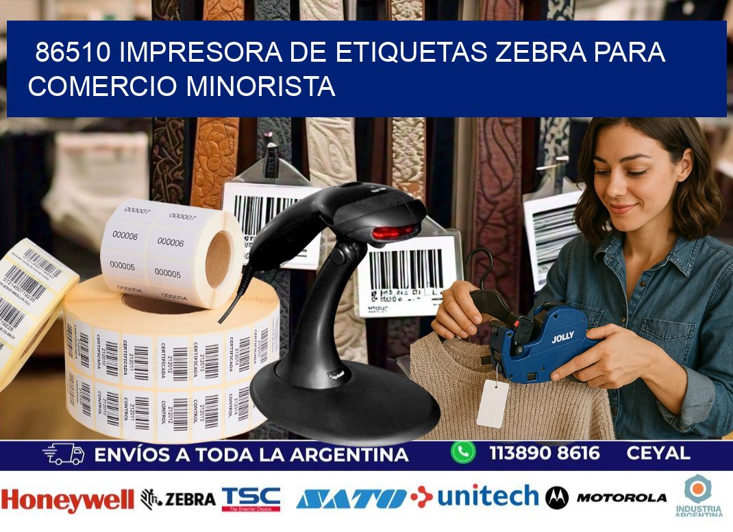 86510 impresora de etiquetas zebra para comercio minorista