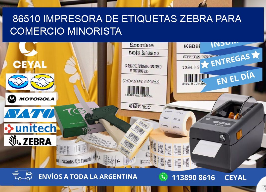 86510 impresora de etiquetas zebra para comercio minorista