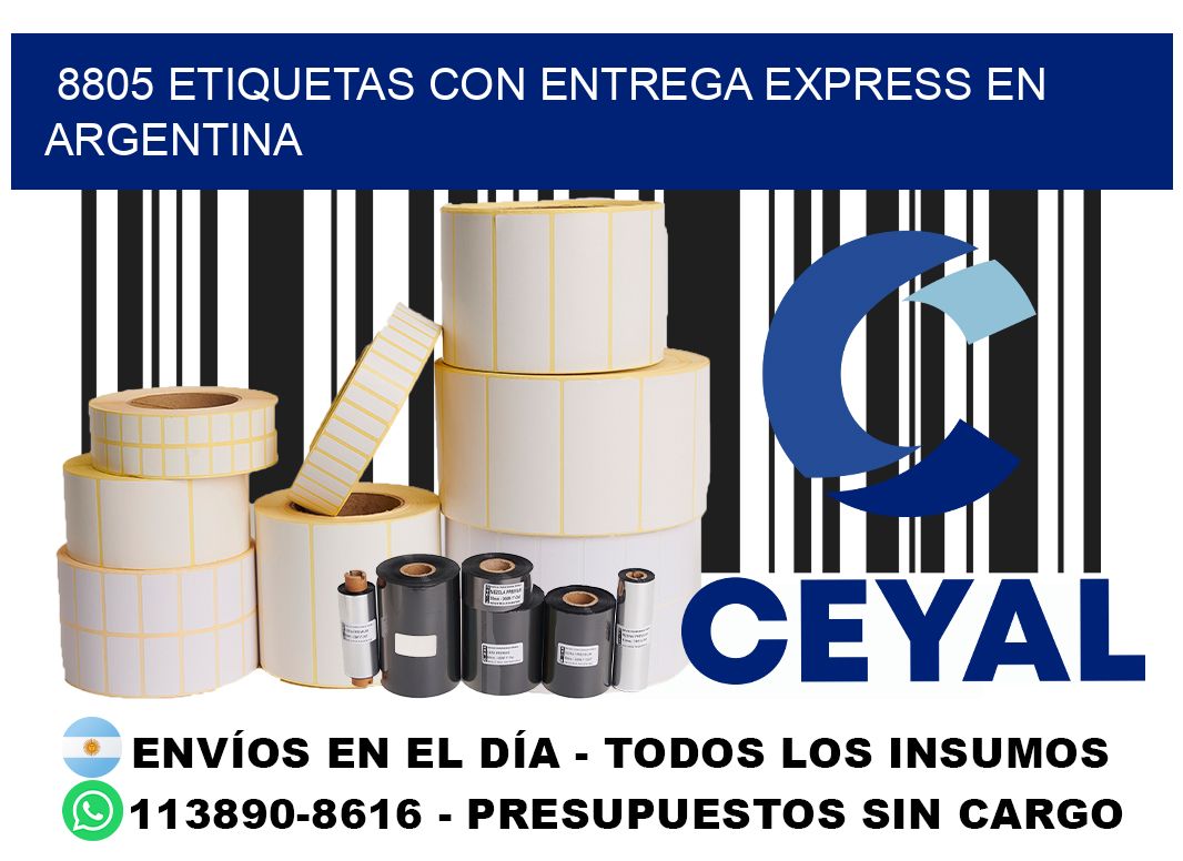 8805 Etiquetas con entrega express en Argentina