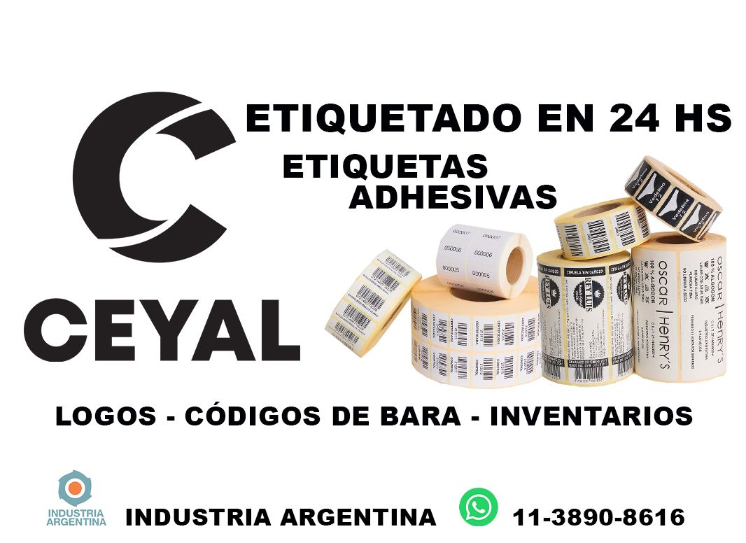 9460 Etiquetas con logo impreso
