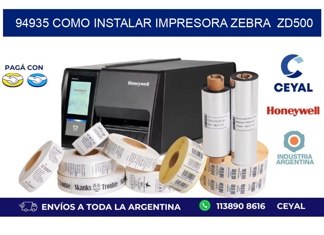 94935 Como instalar impresora Zebra  ZD500