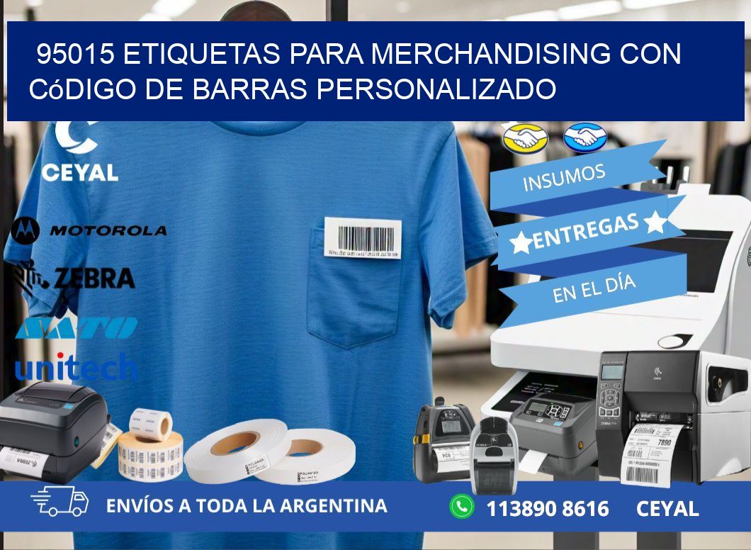 95015 etiquetas para merchandising con código de barras personalizado