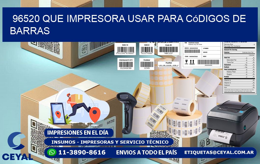 96520 Que impresora usar para códigos de barras