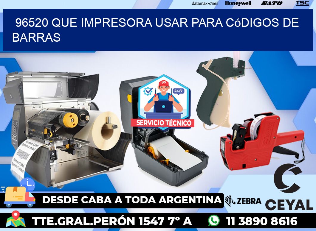96520 Que impresora usar para códigos de barras